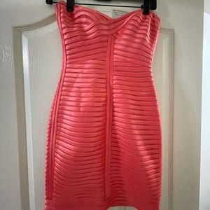 BCBG coral dress